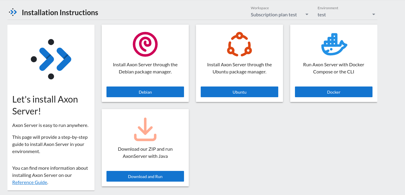 axon server install page