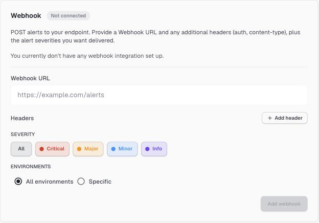The Webhook card