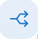 a blue button with a line that splits into two different arrows. The icon conveys the 'split' action.